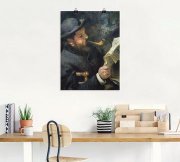 Artland Wandbild Bildnis Claude Monet mit Pfeife, Mann (1 St), als Leinwandbild, Poster in verschied. Größen
