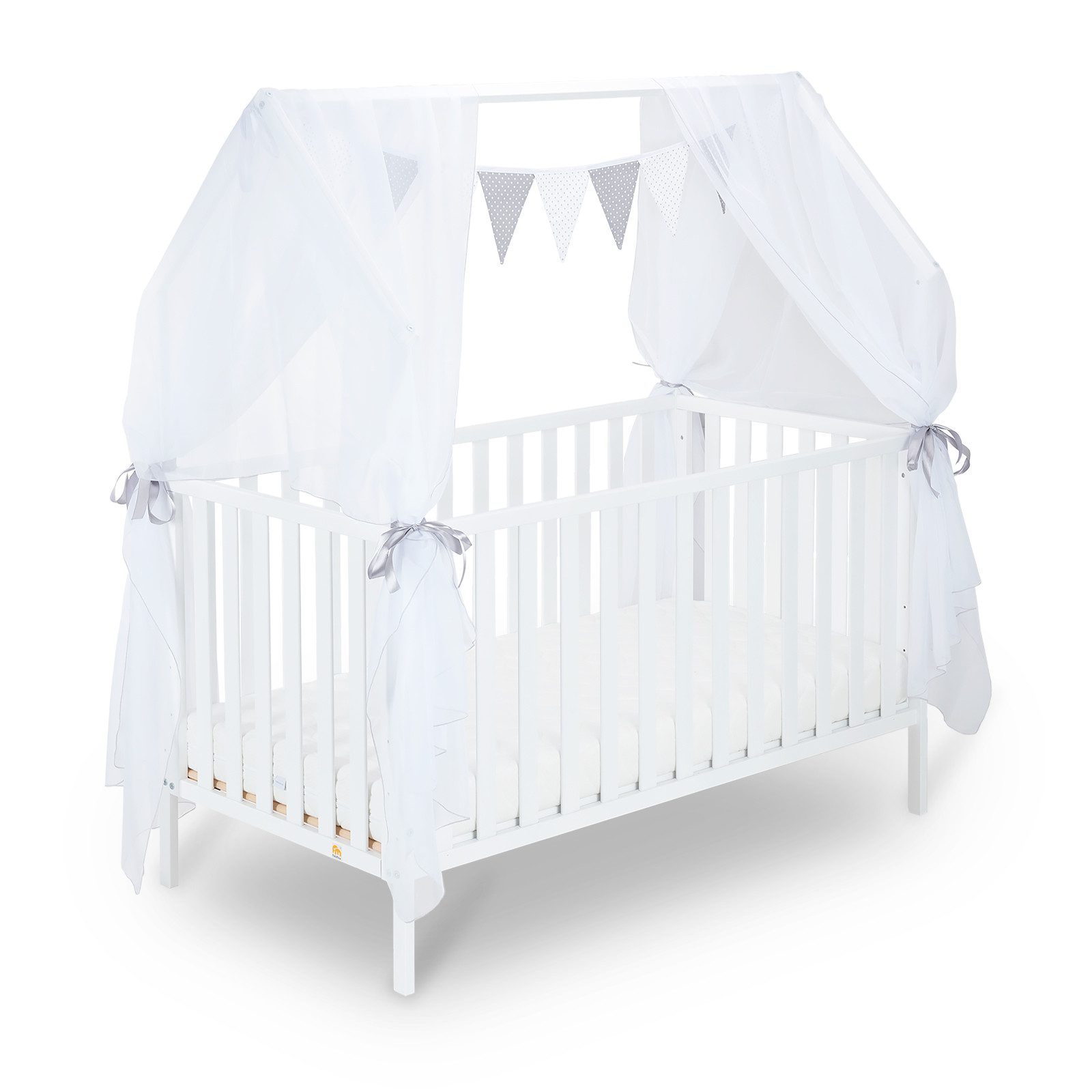 FabiMax Betthimmel Deko-Set für Hausbetten inkl. Betthimmel und Wimpelkette, Deko-Set Inklusive Betthimmel und Wimpelkette für Hausbetten