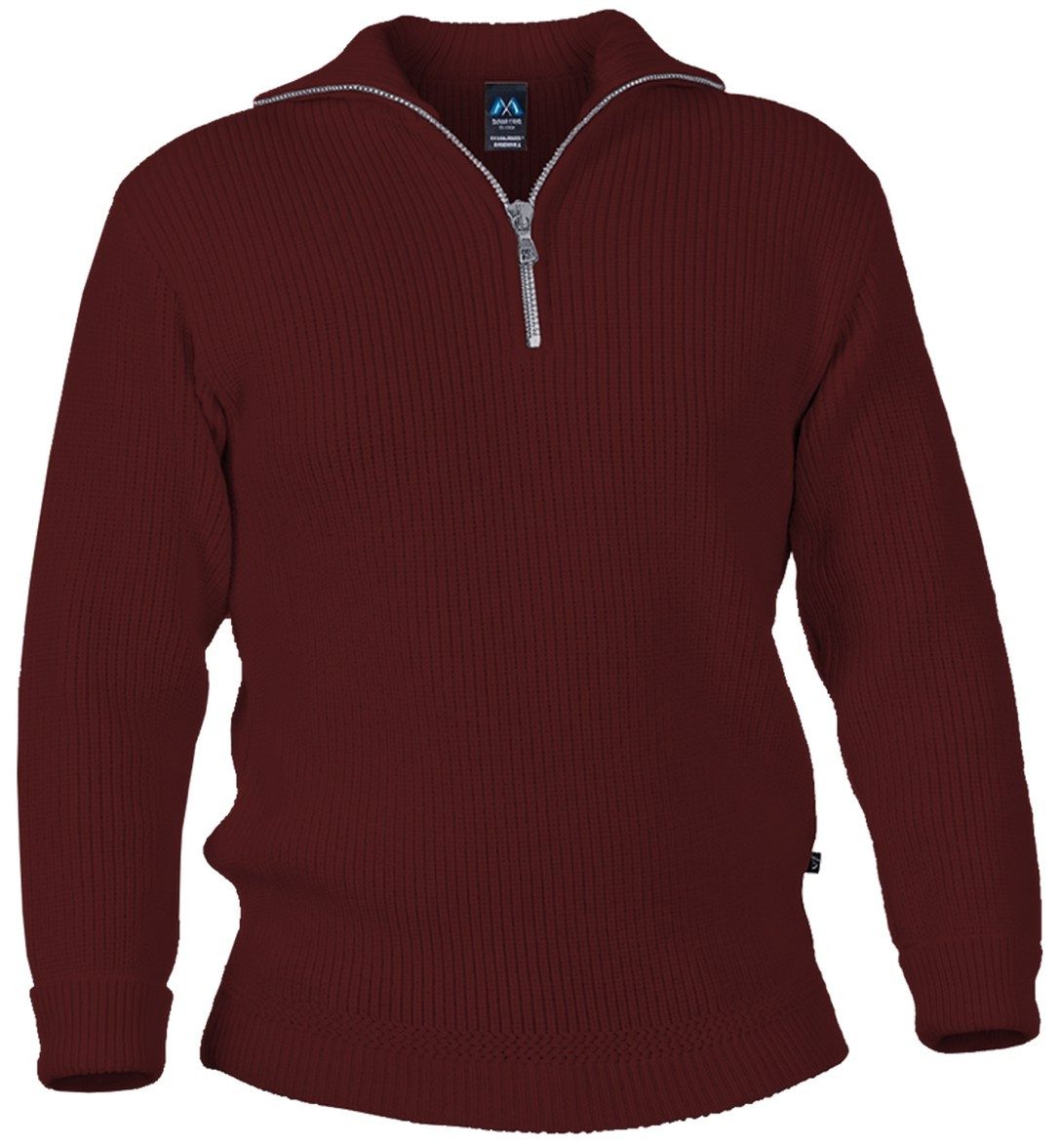 Blauer Peter Troyer aus Merino mit Metall-Reißverschluß