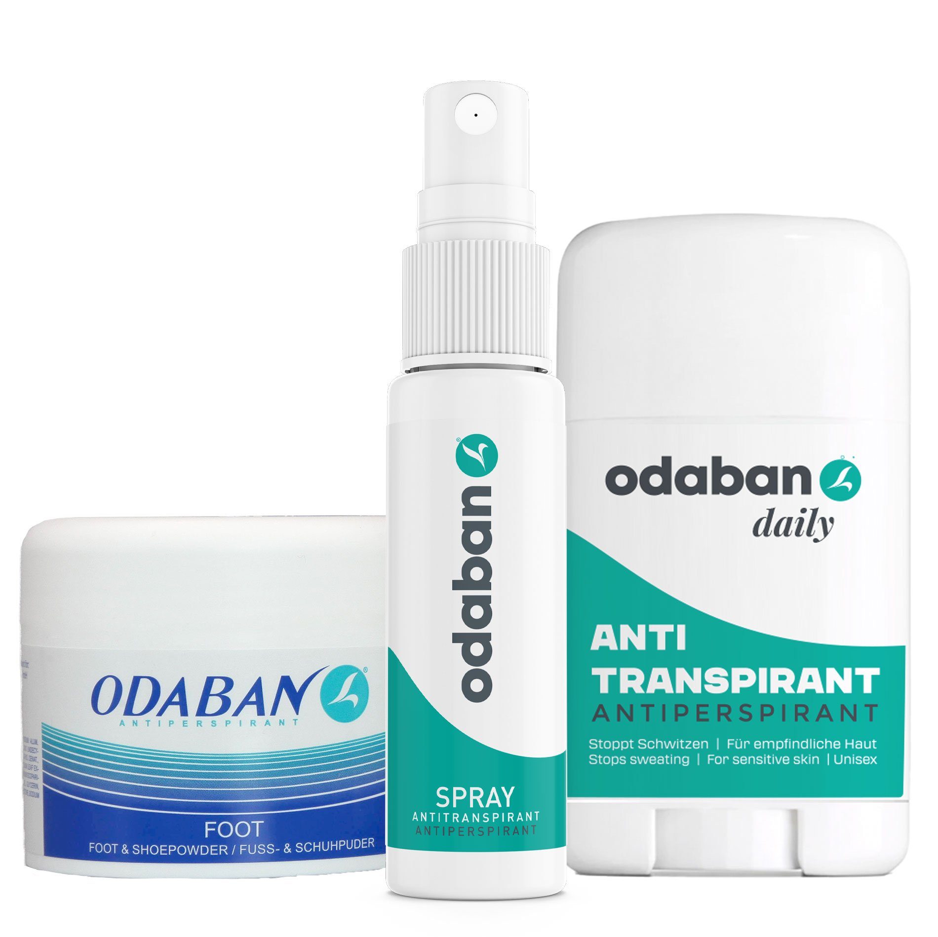 Odaban Deo-Set odaban® Komplett Set gegen Schwitzen & Schweißgeruch, 1-tlg.