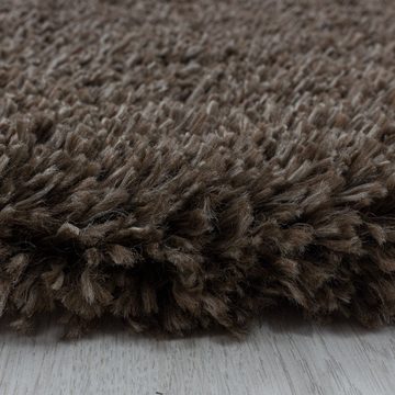 Teppich Unicolor - Einfarbig, SIMPEX24, Rund, Höhe: 30 mm, Runder Teppich Wohnzimmer Einfarbig Shaggy versch. farben und größen