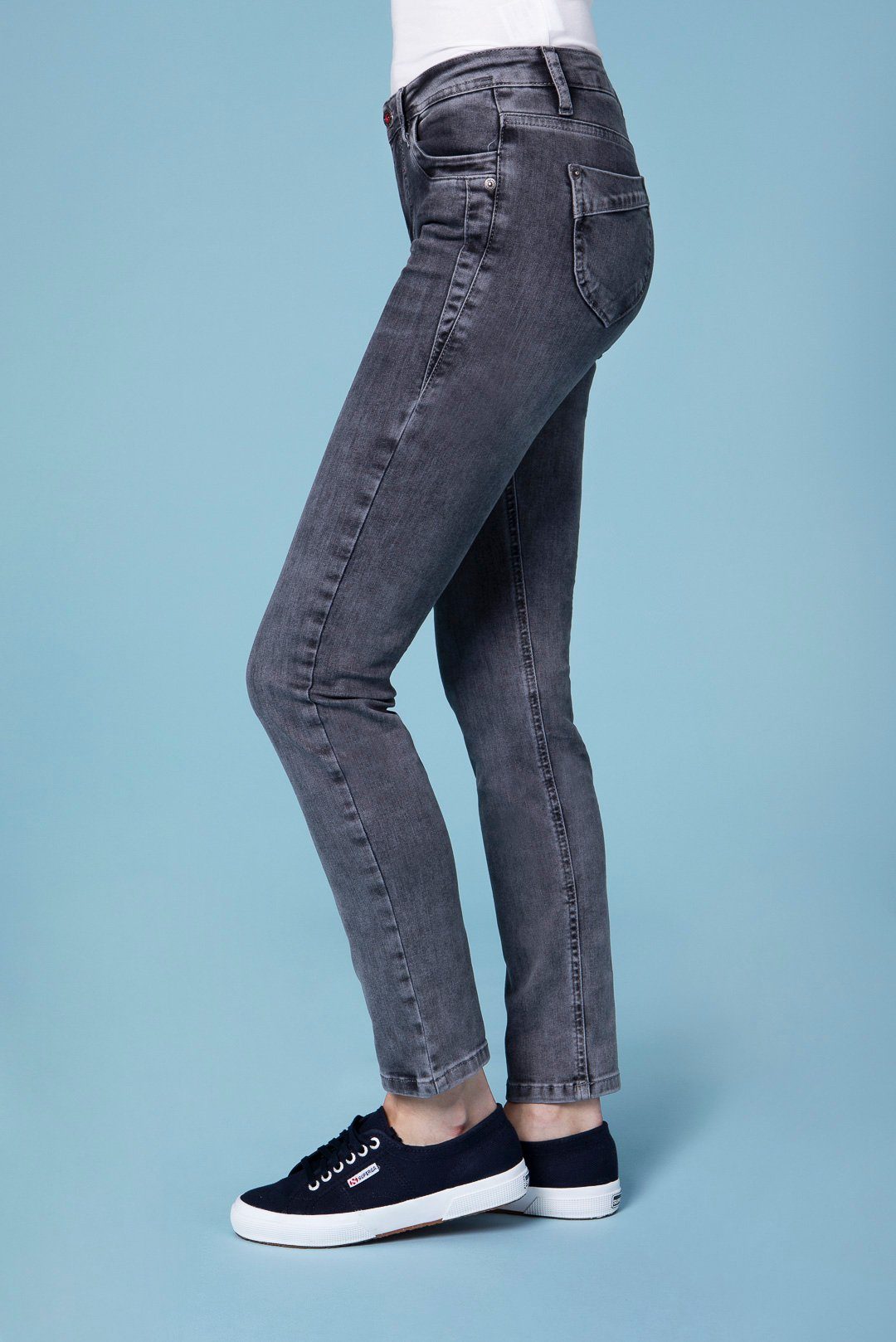 BLUE FIRE Stretch-Jeans BLUE FIRE NANCY black denim used 1001.292