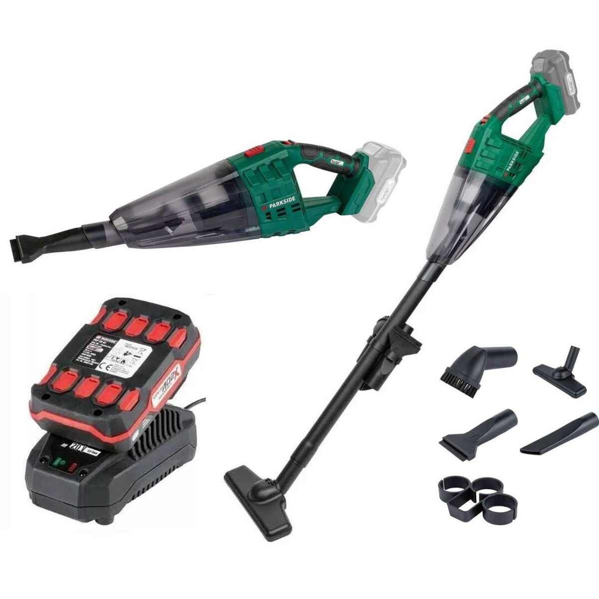 Parkside Akku-Hand-und Stielstaubsauger 20V Akku-Handstaubsauger + Bodendüse PHSSA 20-Li + Akku / Ladegerät