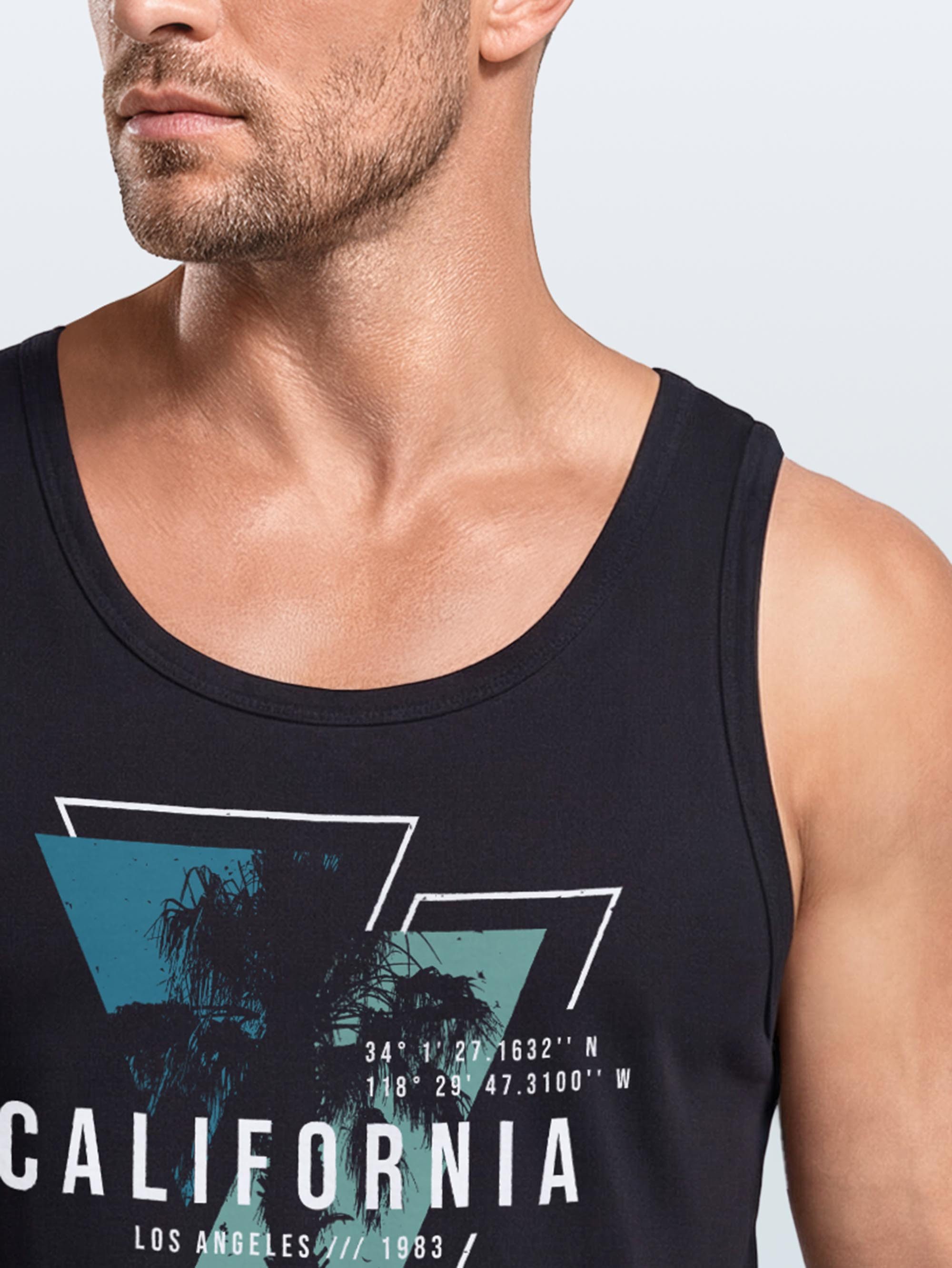 Neverless Tanktop Herren Tank-Top California Los Angeles Surfing Motiv Sommer Fashion mit Print