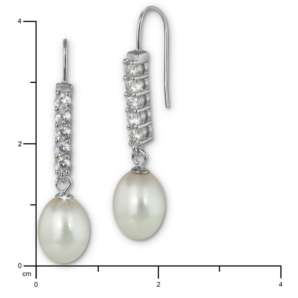 SilberDream Paar Ohrhänger SilberDream Damen Verschluß Sterling Silber (Ohrhänger), Hakenverschluss aus Ohrhänger 925 Silber Ohrringe