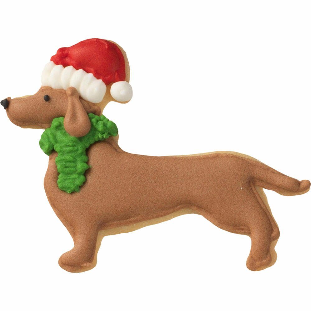 Birkmann Ausstechform Weihnachtsdackel 7 cm, Edelstahl