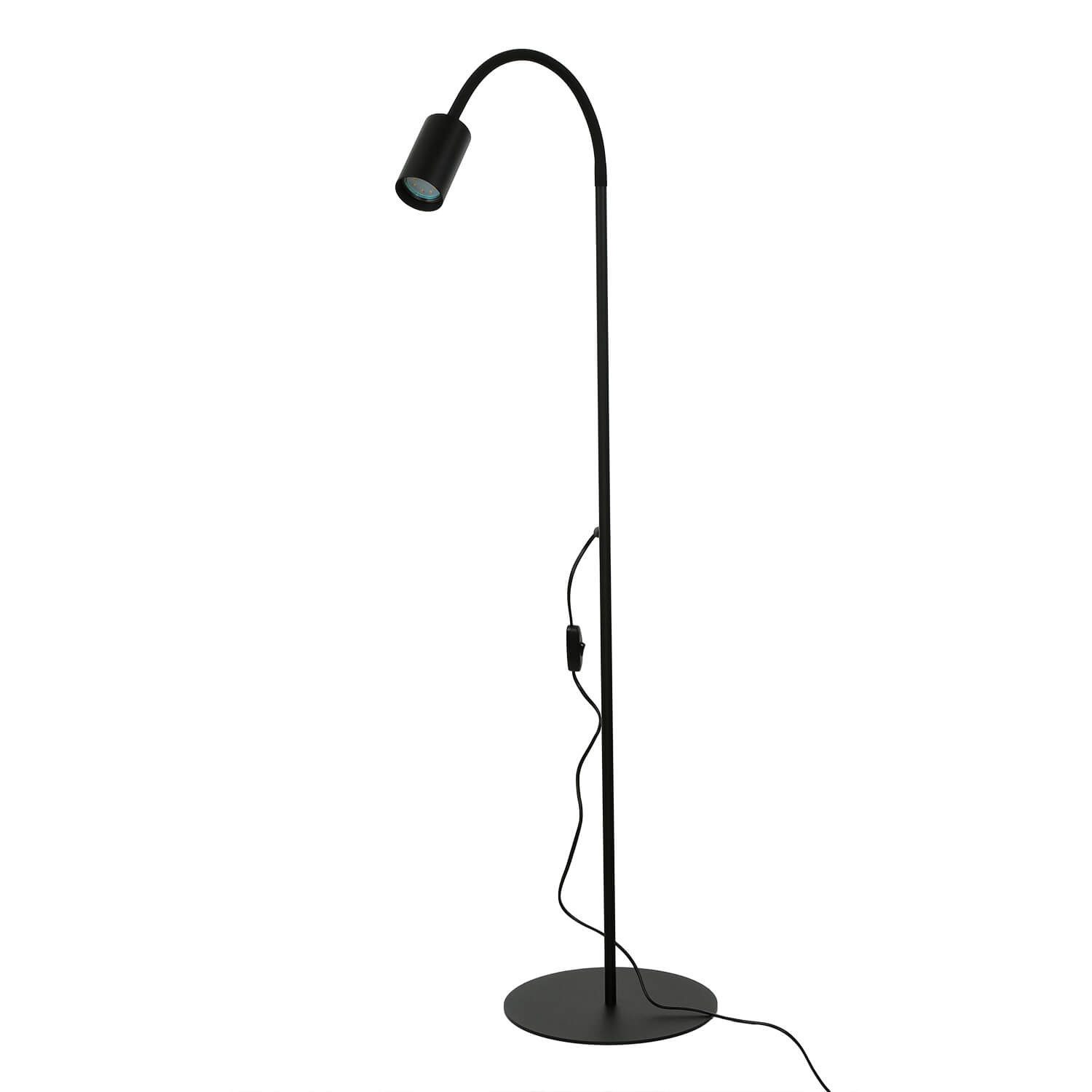 Licht-Erlebnisse Stehlampe EYE, ohne Leuchtmittel, Stehleuchte Schwarz Metall GU10 flexibel Sofa Wohnzimmer