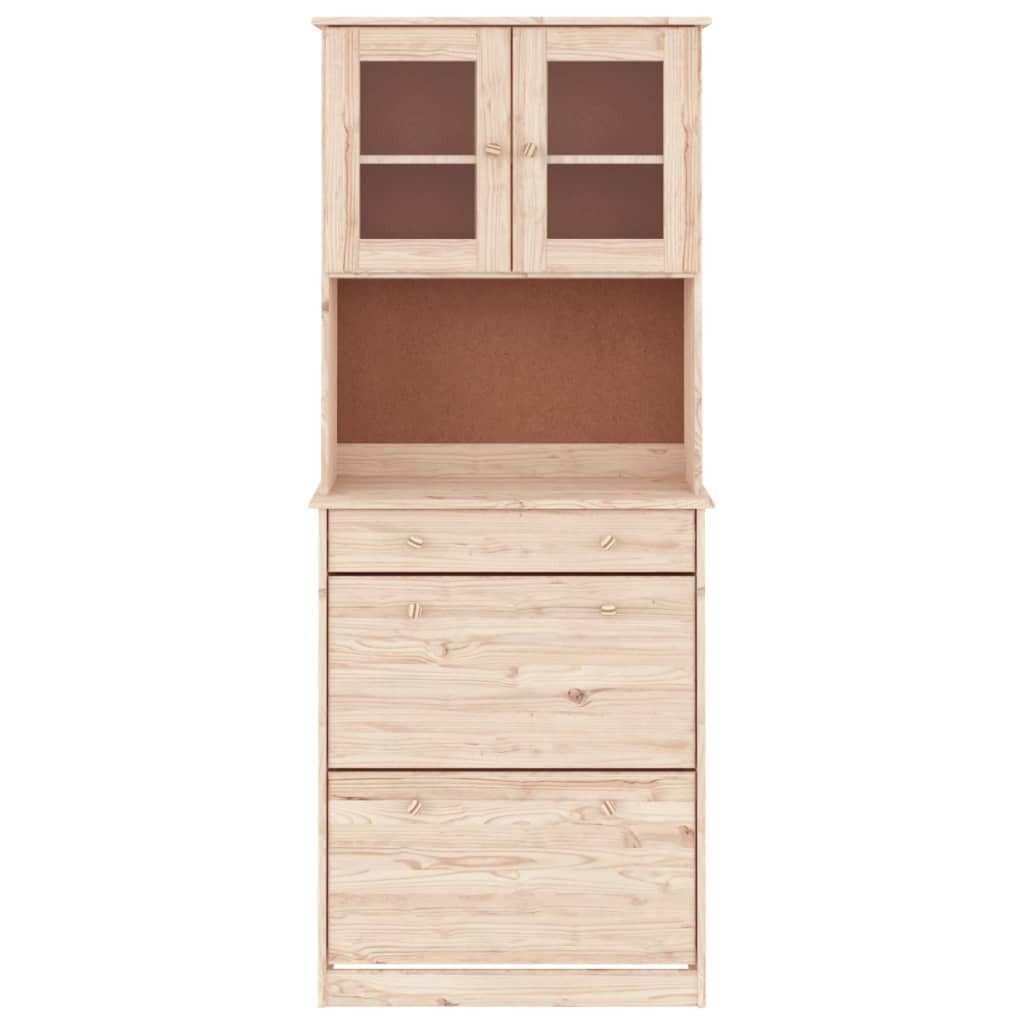 vidaXL Highboard Highboard ALTA 77x35x188 cm Massivholz Kiefer (1 St)
