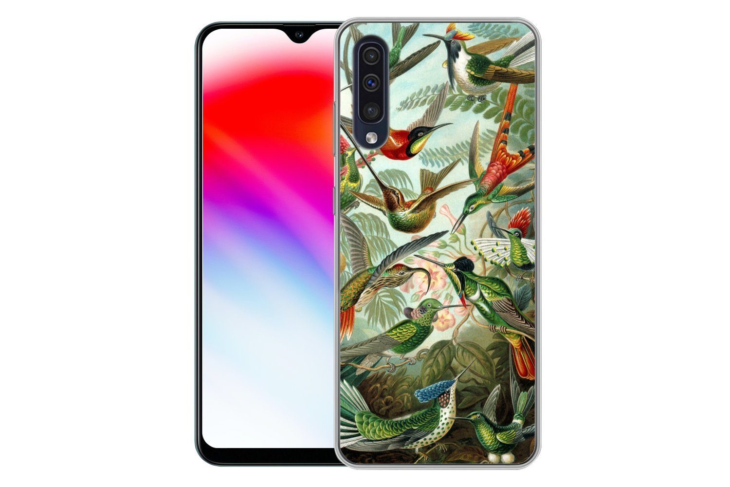 MuchoWow Handyhülle für Samsung Galaxy A50 Trochilidae - Alte Meister - Kunst, Smartphone-Bumper, Print, Handy Schutzhülle Dünn