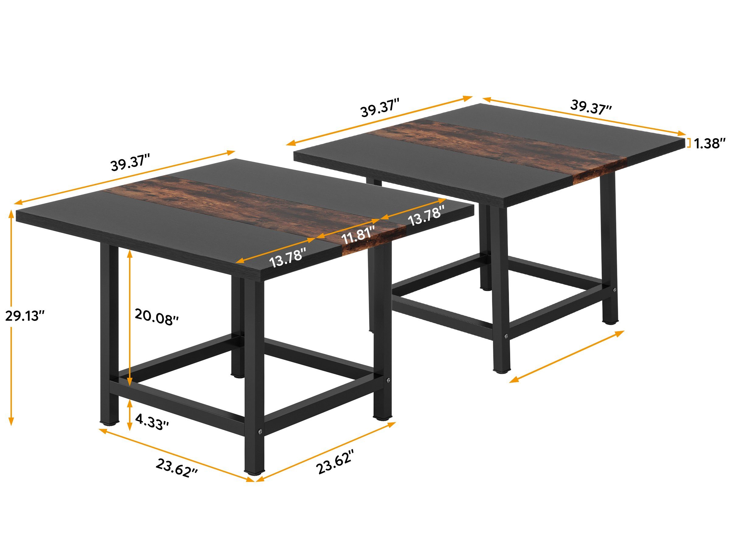 Tribesigns 75 x Quadratischer Esstisch, cm 100 Esstisch Esstisch, x Küchentisch,100