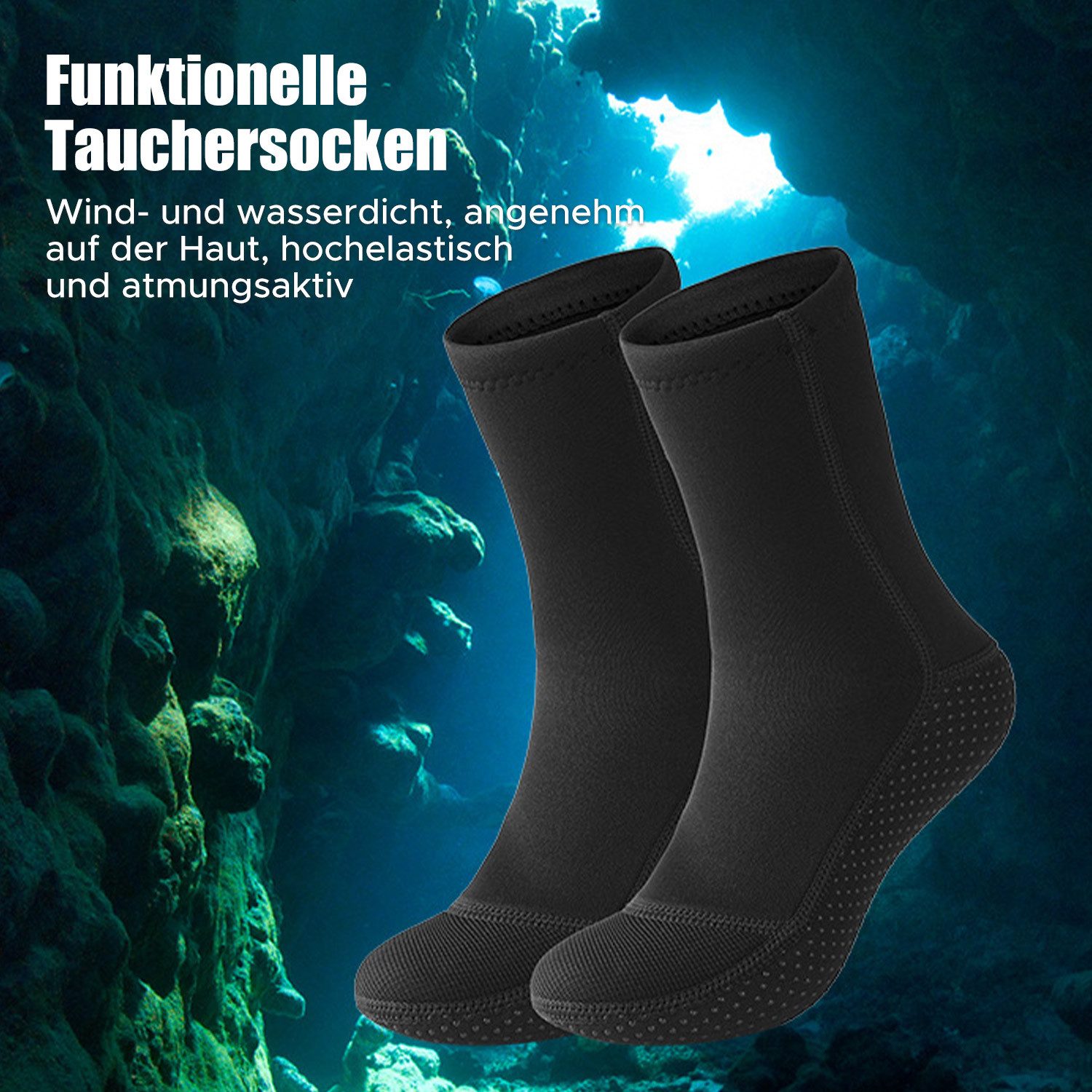 Refttenw Neoprensocken 3mm warm Neoprensocken,Wassersport Schwimmen Socken, günstig online kaufen