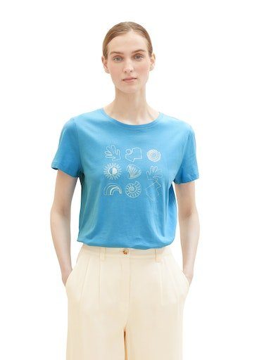 soft Rundhalsausschnitt cloud T-Shirt mit TAILOR TOM