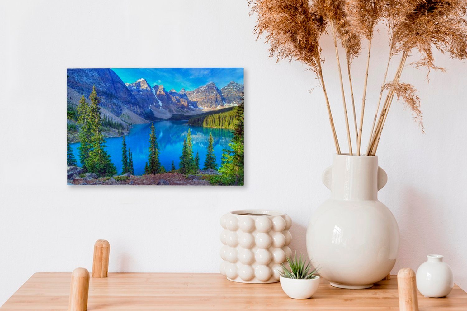 Park Aufhängefertig, Leinwandbild Banff National (1 Leinwandbilder, St), 30x20 Kanada, Wandbild Farbenfrohe Umgebung in cm Wanddeko, im OneMillionCanvasses®