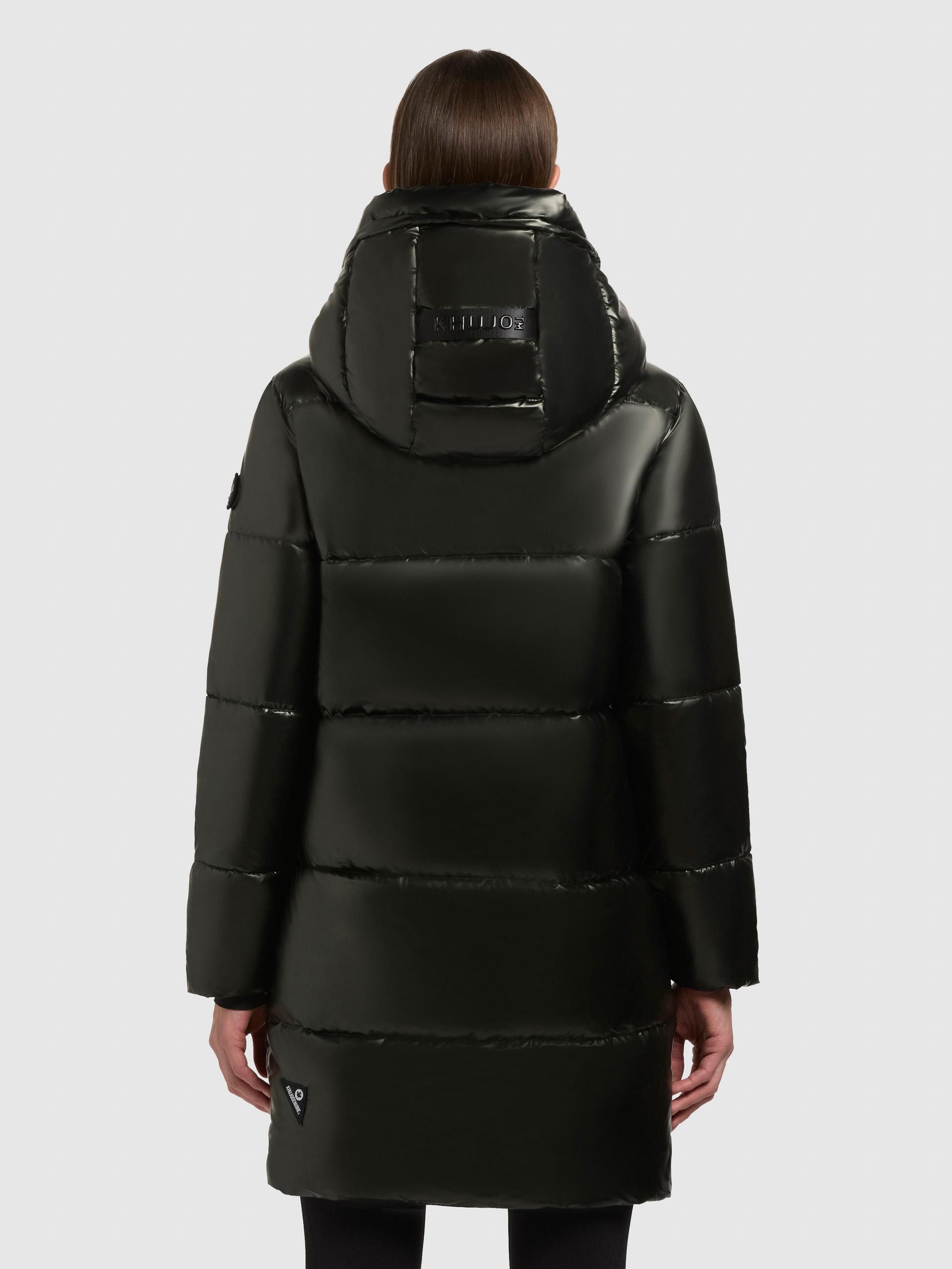 khujo Steppmantel Haya Shiny-YM Wasserdichter gesteppter Damen Winter Kurzmantel