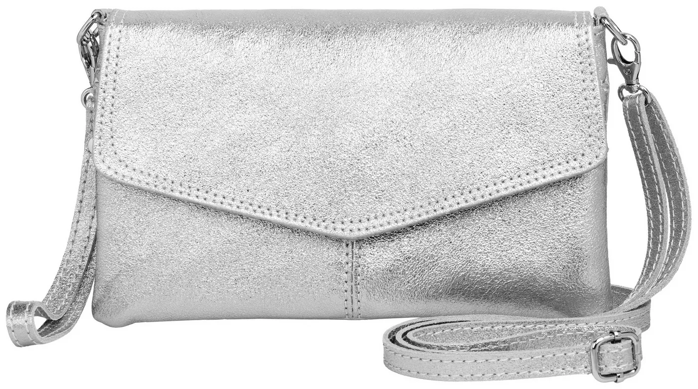 Caspar Clutch Abendtasche Leder Damen Umhängetasche - PREMIUM LINE - Modell No.322, aus 100% gewaschenem Echtleder aus Italien - samtig weich & nachhaltig