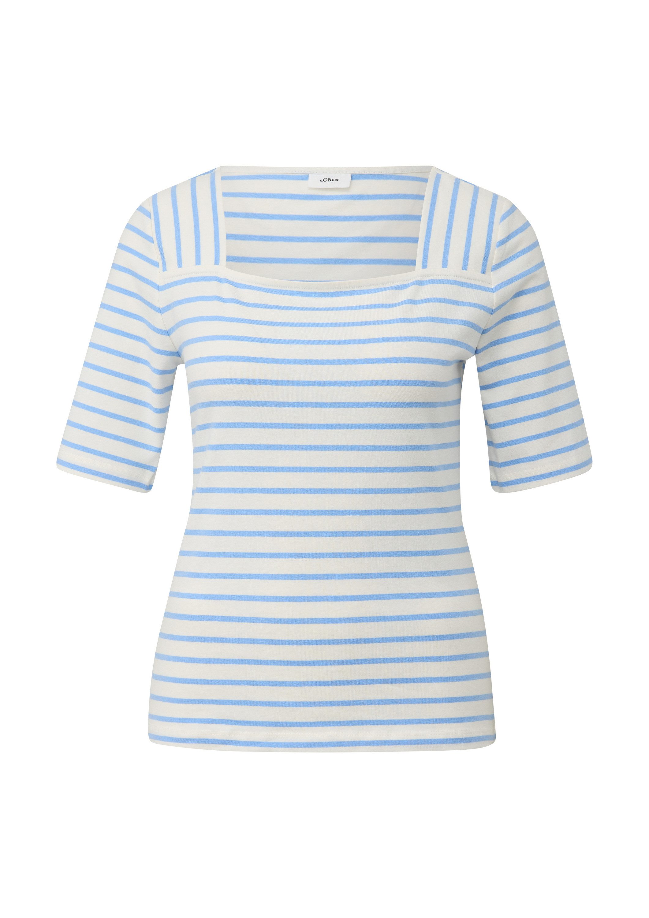 s.Oliver Kurzarmshirt T-Shirt T-Shirt mit Karree-Ausschnitt günstig online kaufen