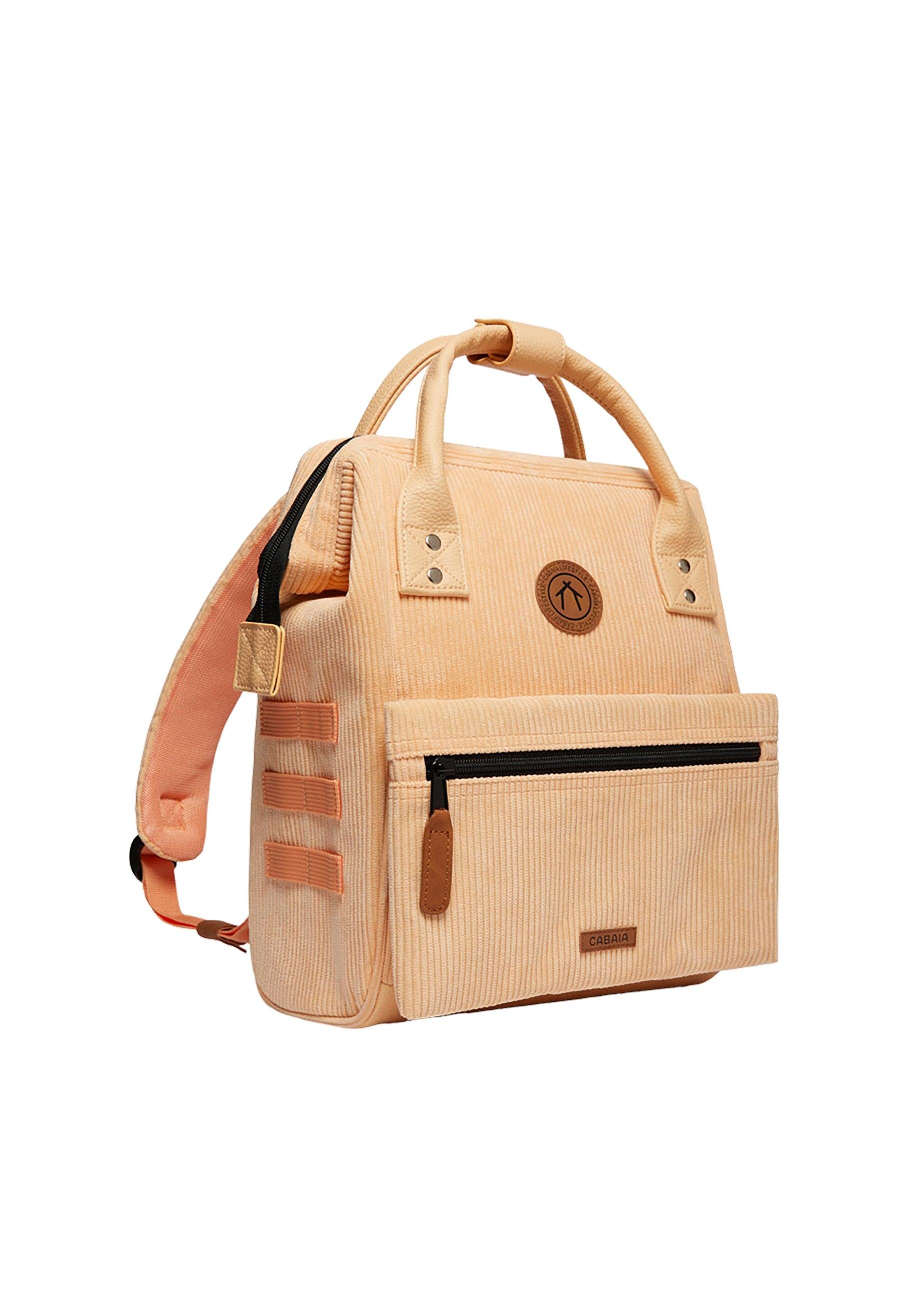 CABAIA Tagesrucksack Adventurer M Cord Recycled (3-tlg), Cord-Rucksack mit austauschbaren Vordertaschen