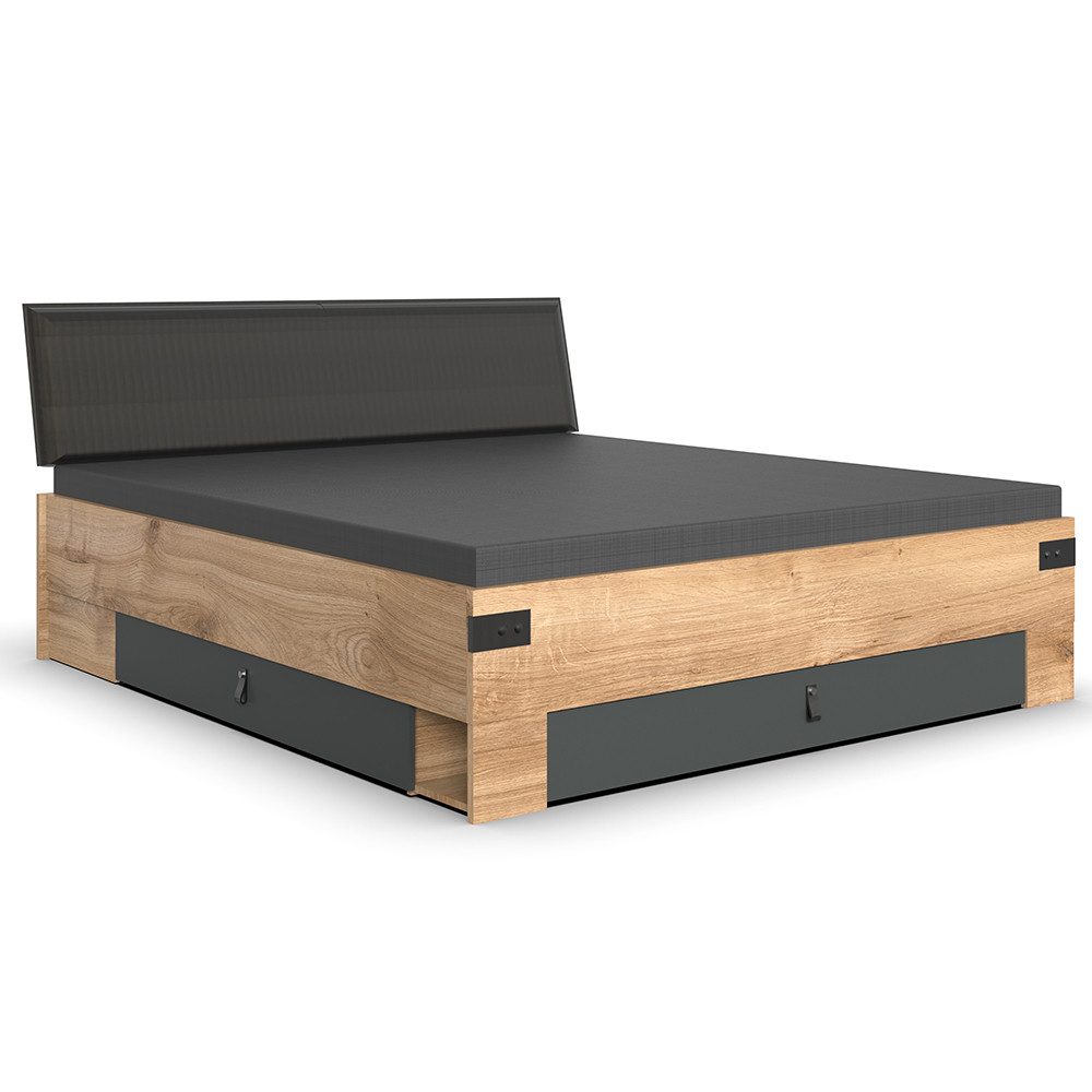 Lomadox Schlafzimmer-Set SUNDERLAND-43, (Spar-Set, 3-tlg., Bettgestell günstig online kaufen