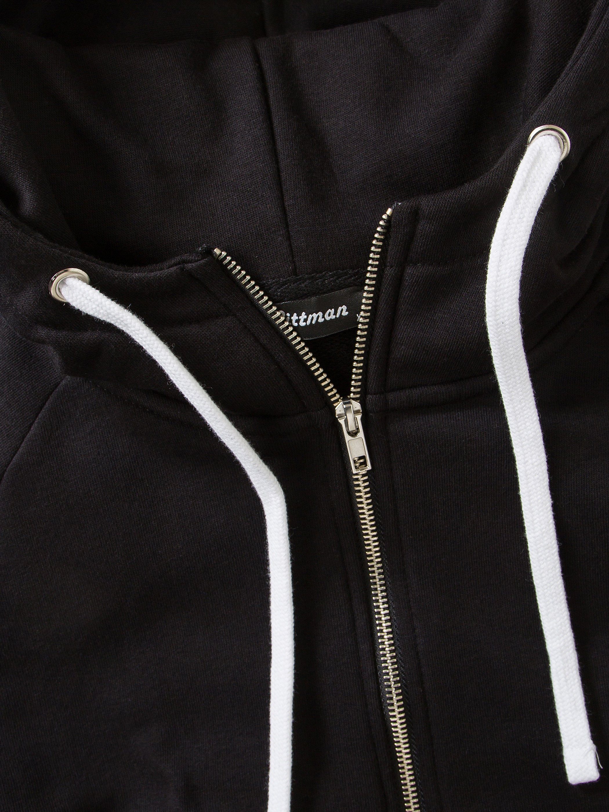 Pittman Kapuzensweatjacke Retro Zipper Hoodie Stripe (1-tlg)