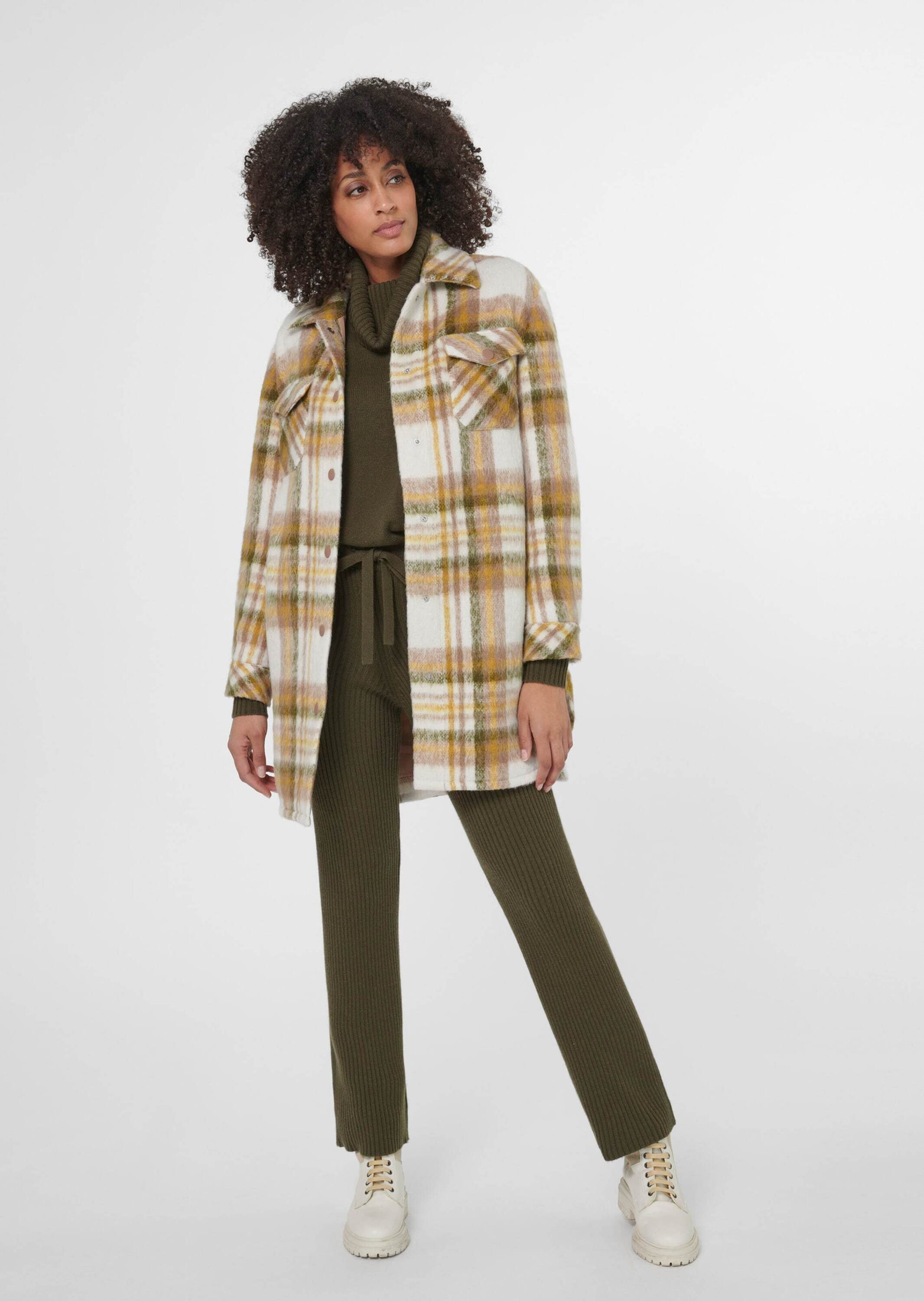 MADELEINE Outdoorjacke Lange Hemdjacke mit Karo-Muster günstig online kaufen