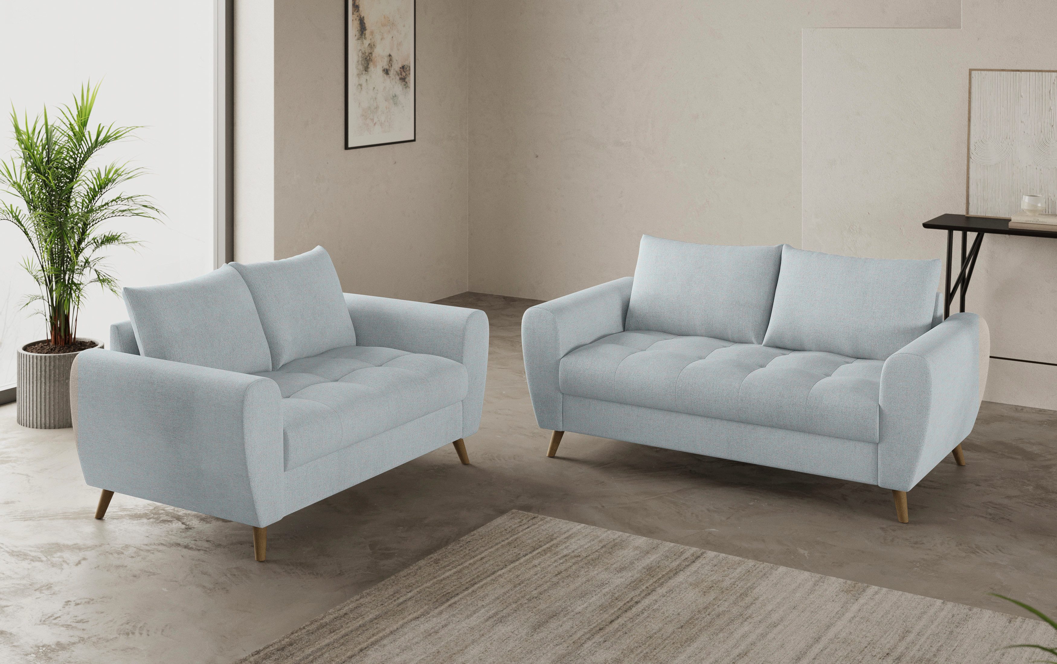 Mr. Couch 2-Sitzer "Blackburn II" Mit Kaltschaumpolsterung bis 140 kg belas günstig online kaufen