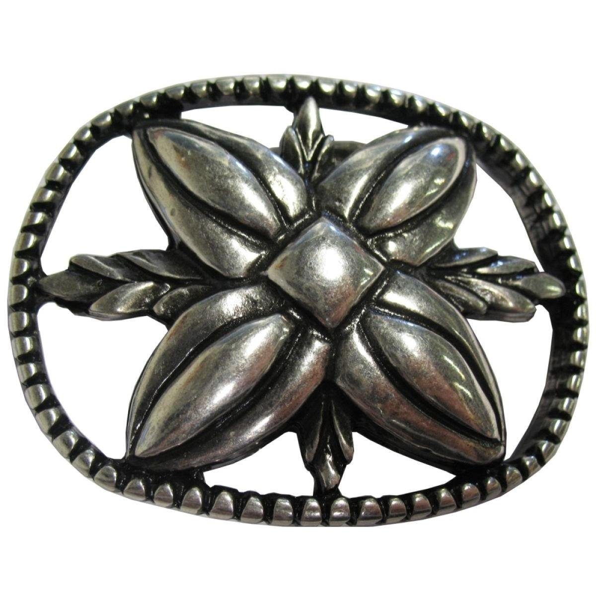 Gürtelschnalle Flower 4,0 cm - Buckle Wechselschließe Gürtelschließe 40mm - Gürtel bi