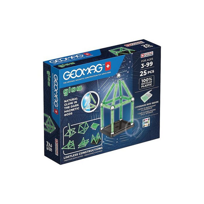 Geomag™ Magnetspielbausteine Geomag 328 Glow Recycled 25 Teile