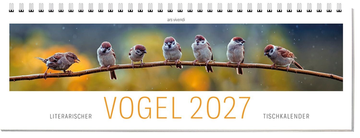 ars vivendi Tierkalender Tischkalender Vogel 2027
