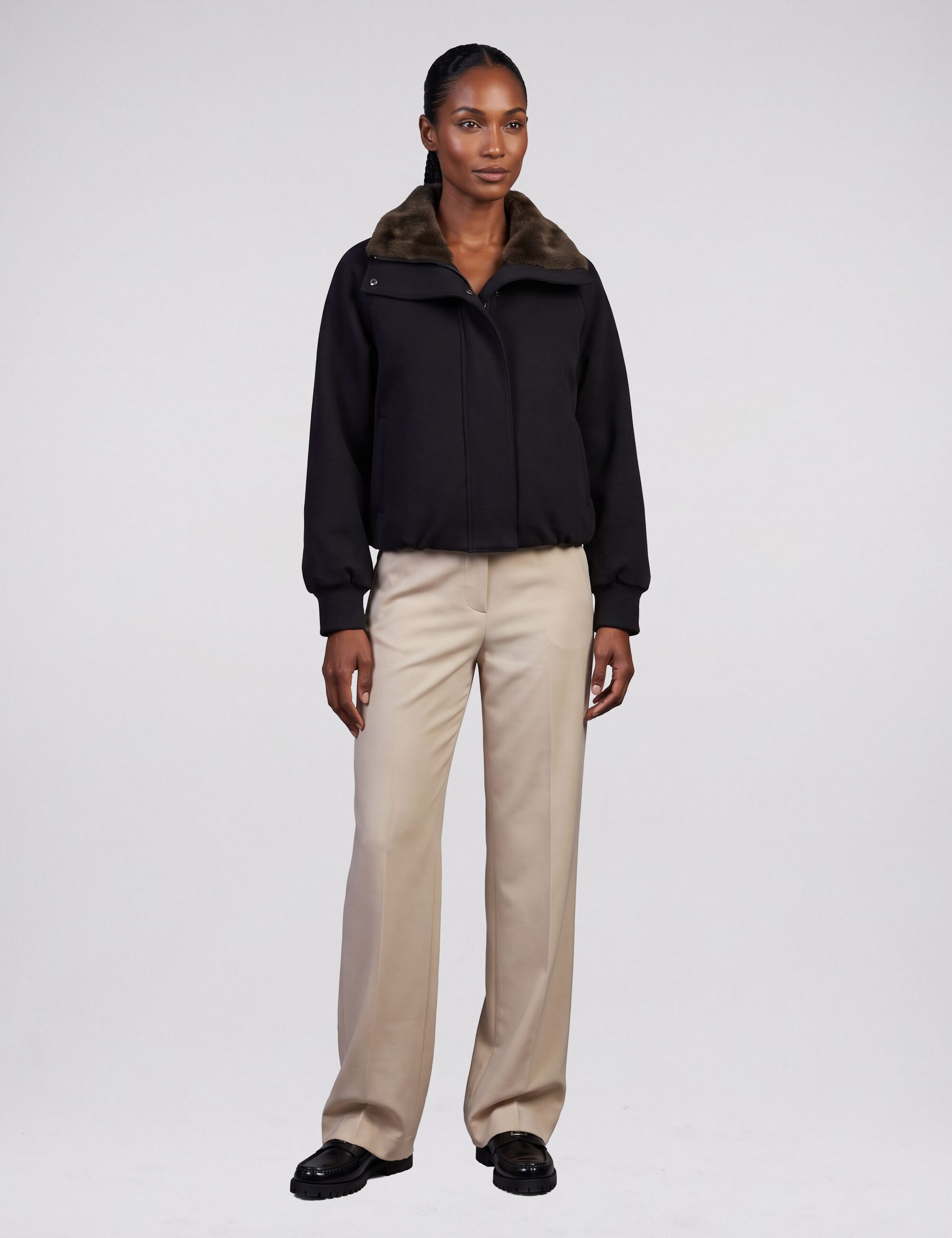 Blonde No.8 Blouson JUDY mit Kunstfell-Kragen