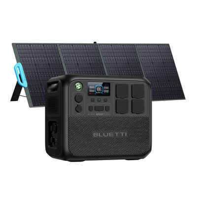 BLUETTI Stromerzeuger AC200L Tragbare Solargenerator Set, 2,40 in kW, (2048Wh LiFePO4 Akku Powerstation mit Solarpanel, MPPT Controller), für Camping, Hausgebrauch, Notfall