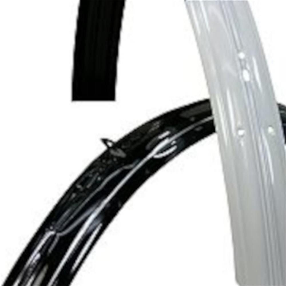 TiyoBike Schutzblech Holland Schutzblechgarnitur 28 x 1 1 2 schwarz silber liniert