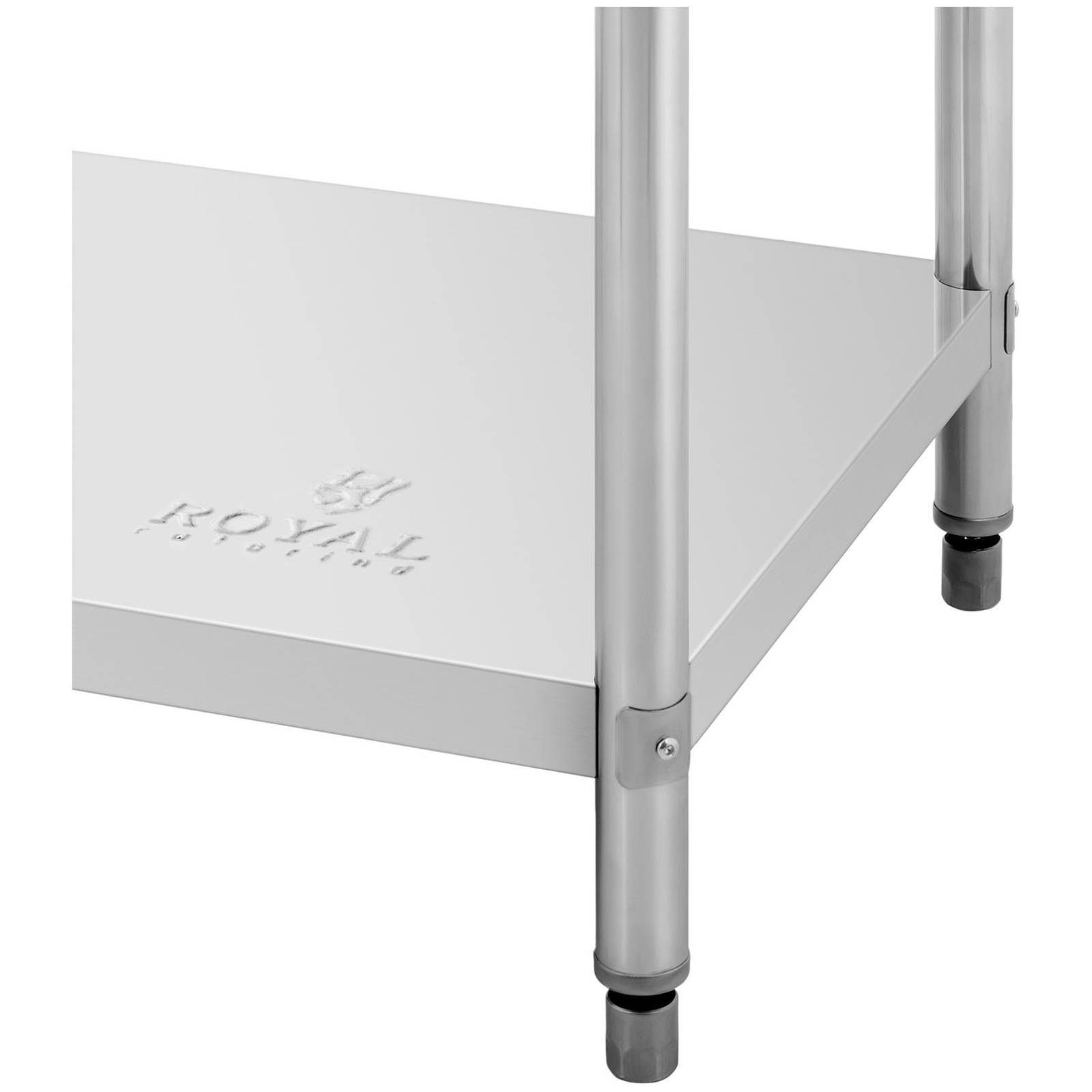 Royal Catering Arbeitstisch 120x70x85cm Edelstahltisch Gastro Küchentisch Tisch aus Edelstahl, verschiedene Größen