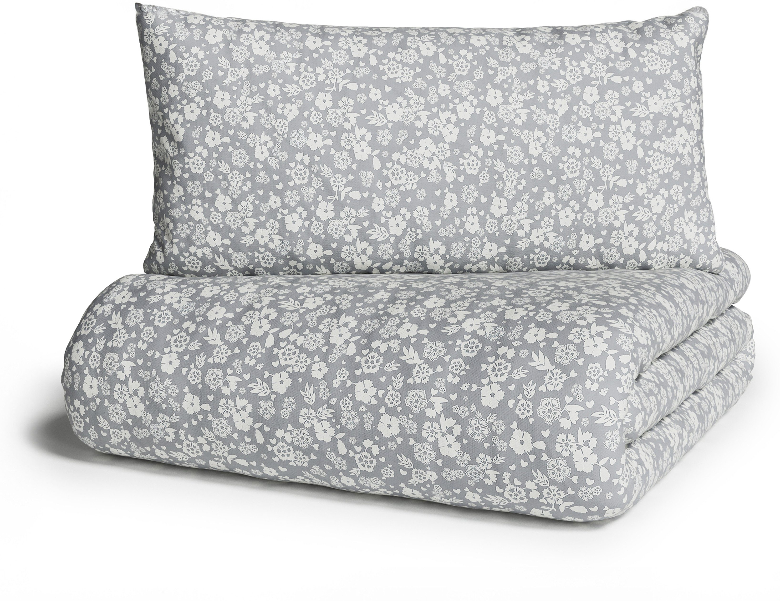 my home Bettwäsche Mariby, Renforcé, 2 teilig, mit feinem Blümchen Design, skandinavisch, romantische Bettwäsche