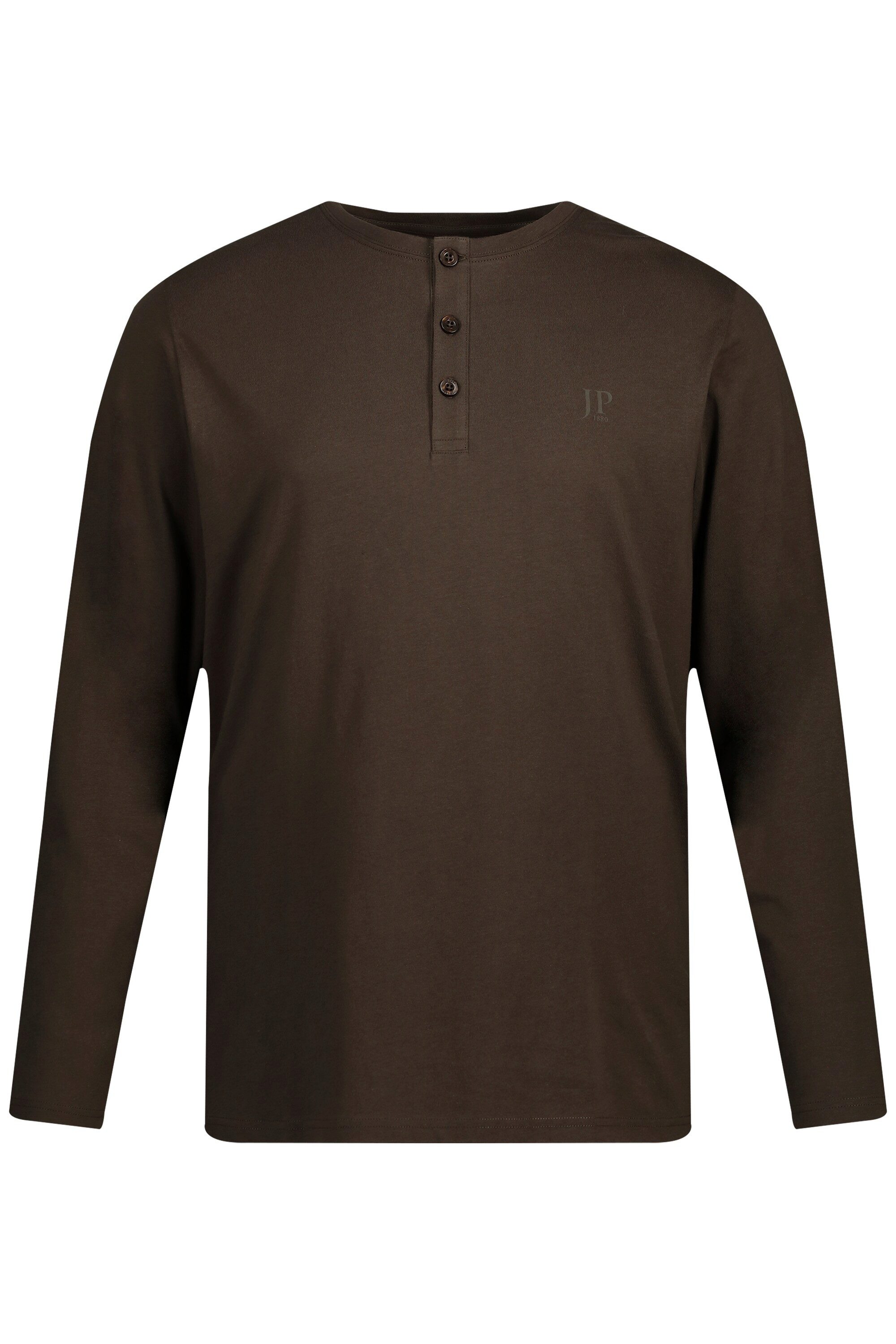 JP1880 T-Shirt bis 8XL Langarm-Shirt Henley Knopfleiste günstig online kaufen