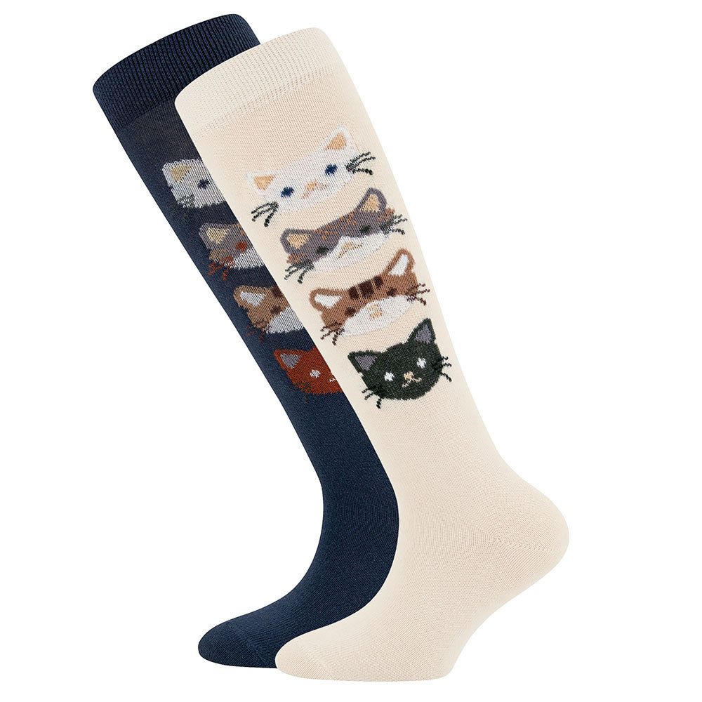 Ewers Kniestrümpfe Kniestrümpfe 2er Pack Katzen (2-Paar)