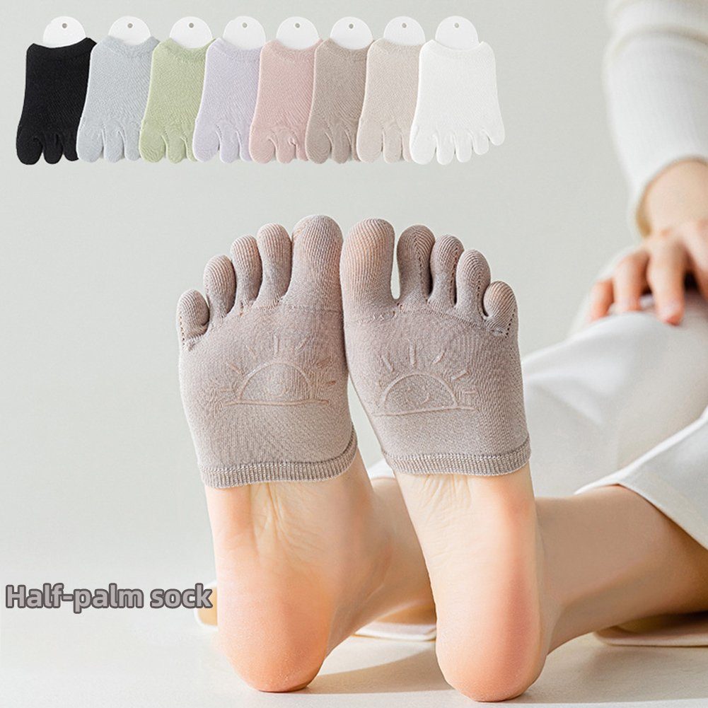 Zehensocken Für Weiß Halbe Rutschfeste Blusmart Damen, Strümpfe Fünf-Finger-Socken