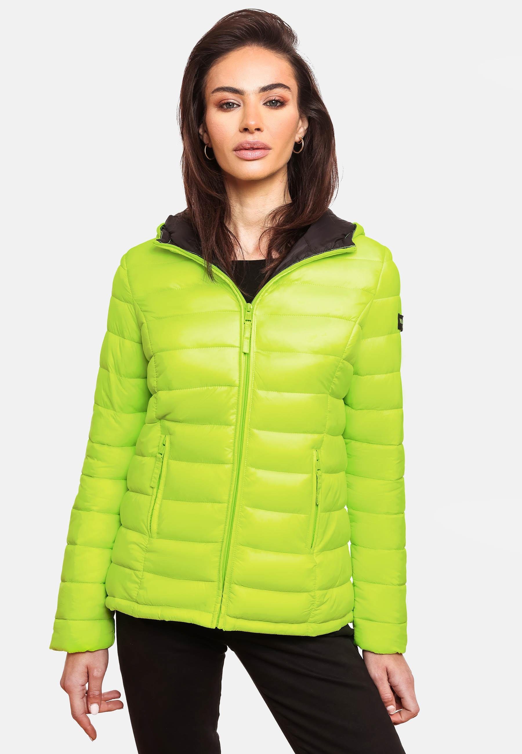 Marikoo Steppjacke Luci modische Damen Übergangsjacke mit großer Kapuze