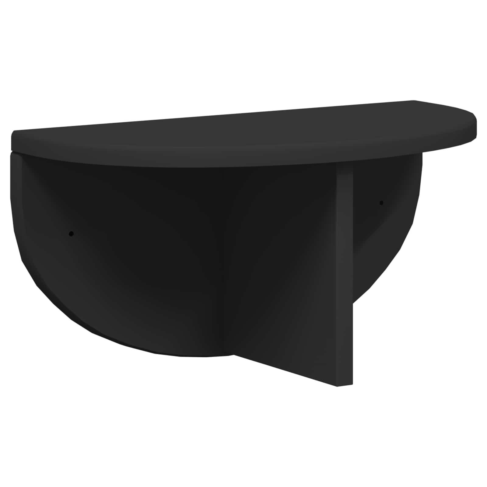 vidaXL Regal Wandregal Wandhalterung Schwarz 38 x 19 x 19 cm Holzwerkstoff, 1-tlg.