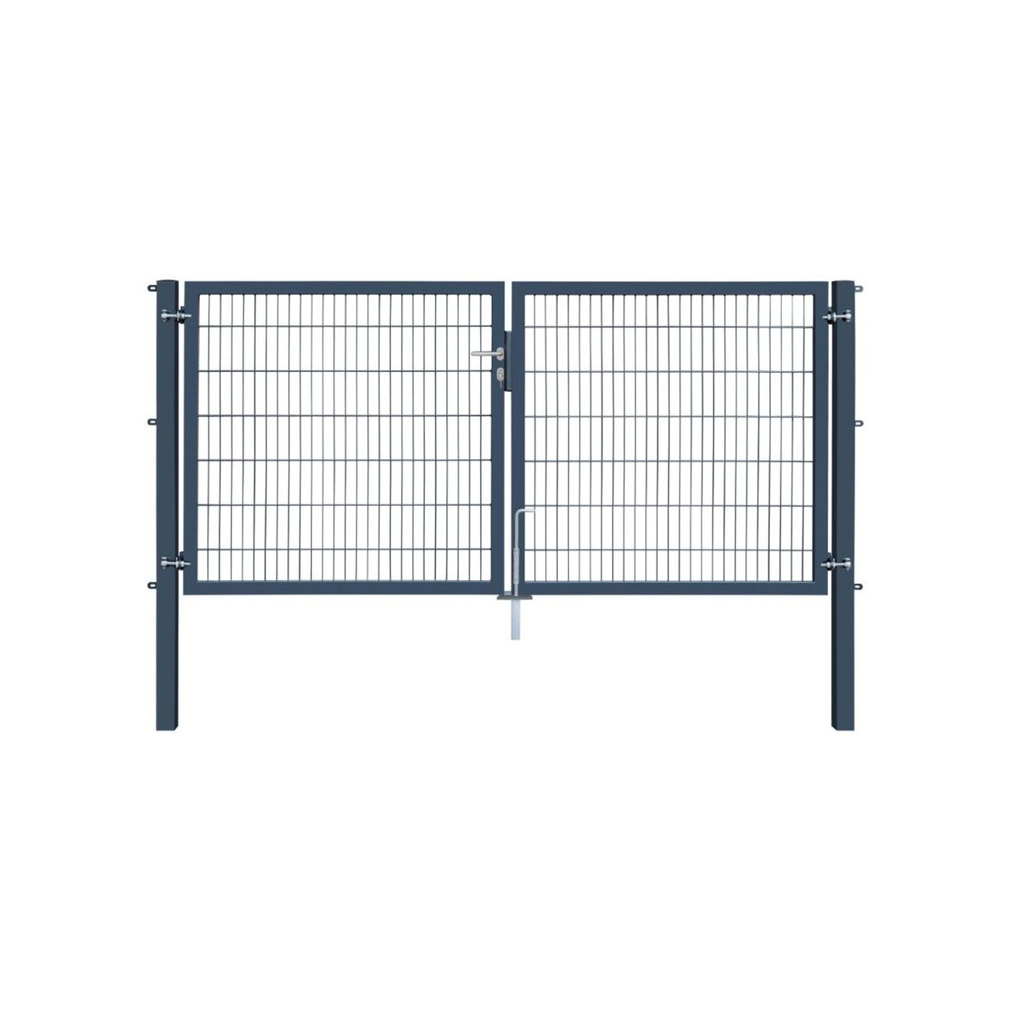 Terrasse2000 Gartentor Industrietor 2-flügelig 8/6/8 mm 300 x 140cm Anthrazit