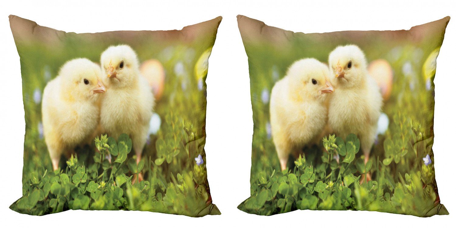 Kissenbezüge Modern Accent Doppelseitiger Digitaldruck, Abakuhaus (2 Stück), Chicks Baby-Hühner Foto