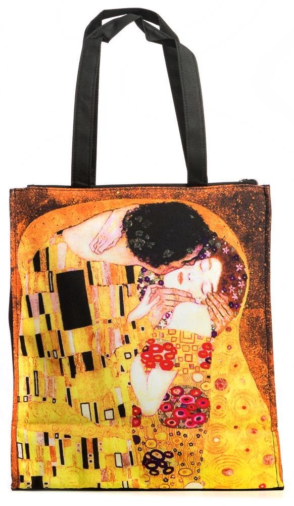 Luckyweather not just any other day Shopper Einkaufstasche / Twinbag Motiv Klimt THE KISS (Der Kuss) (1-tlg., 1 Stück Shopping Bag), Schultertasche beidseitig bedruckt mit Motiv bedruckt