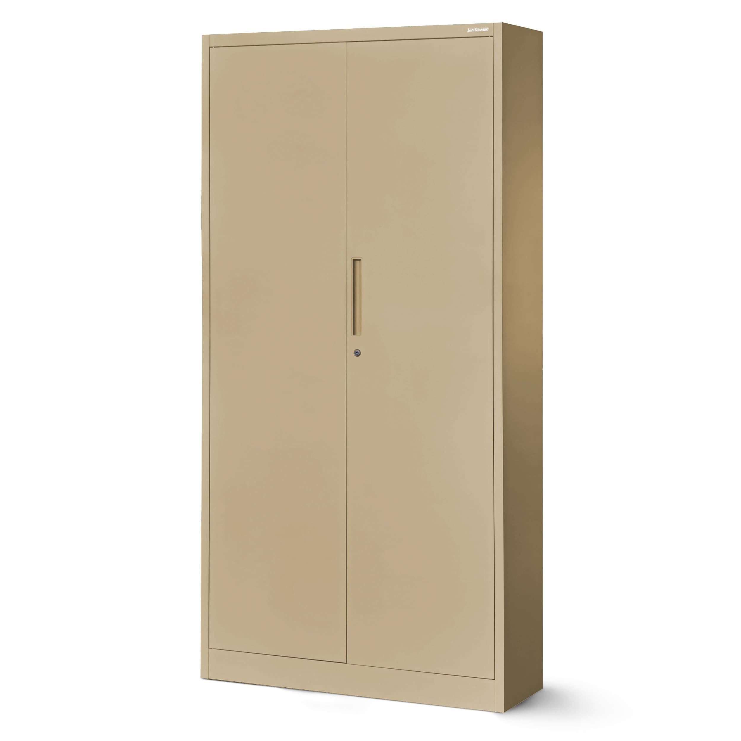 Jan Nowak Aktenschrank Metall Büroschrank abschließbar 90 cm JAN 4 Böden Stahl (Ordnerschrank Aktenschrank Büro Kanzlei Praxis Sozialraum, 0,6 mm 185 x 90 x 45 cm Wandmontage 50 Ordner 2 Schlüssel) Pulverbeschichtet Schloss robust langlebig 16 Farben