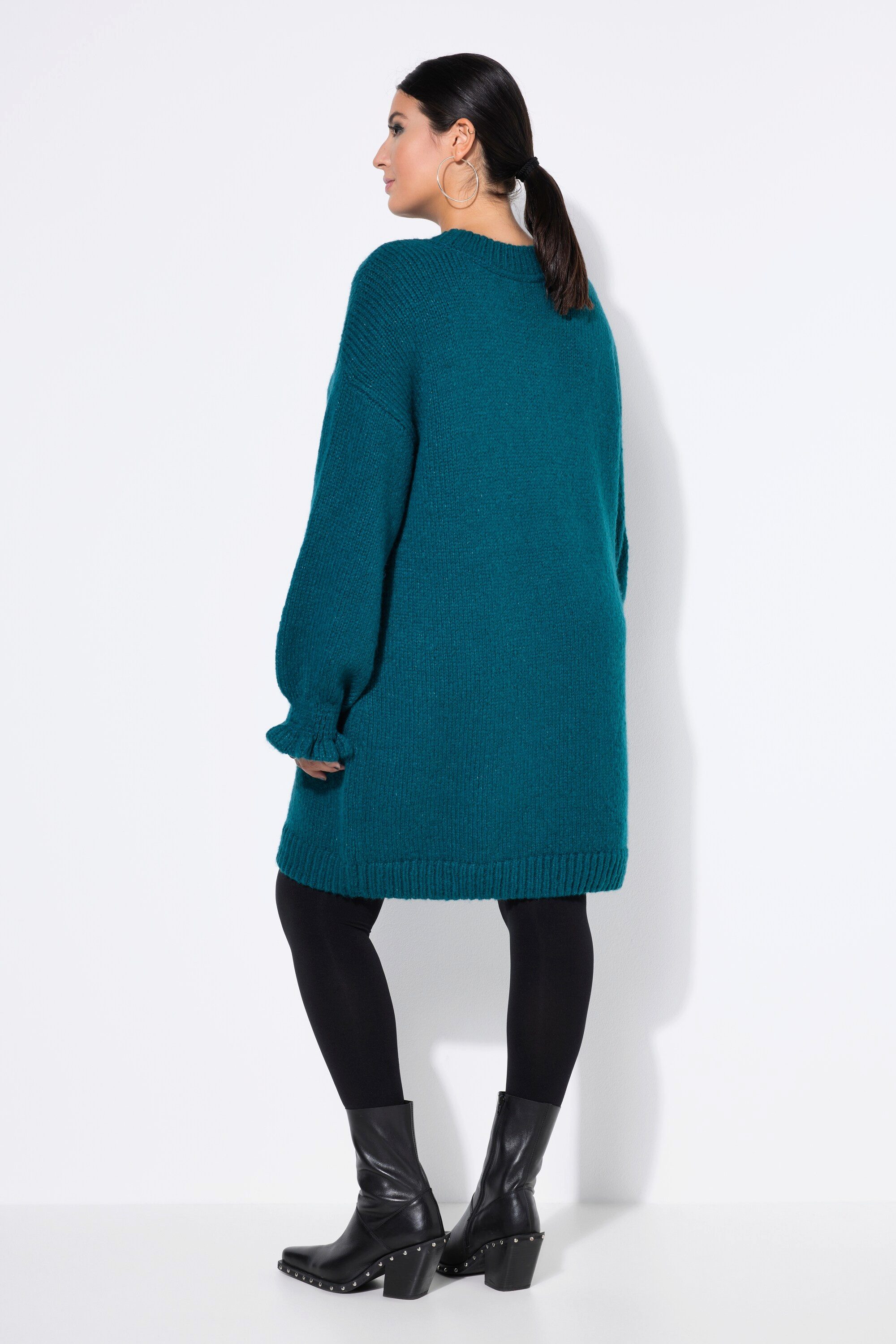 Studio Untold Minikleid Strickkleid oversized Rüschenärmel