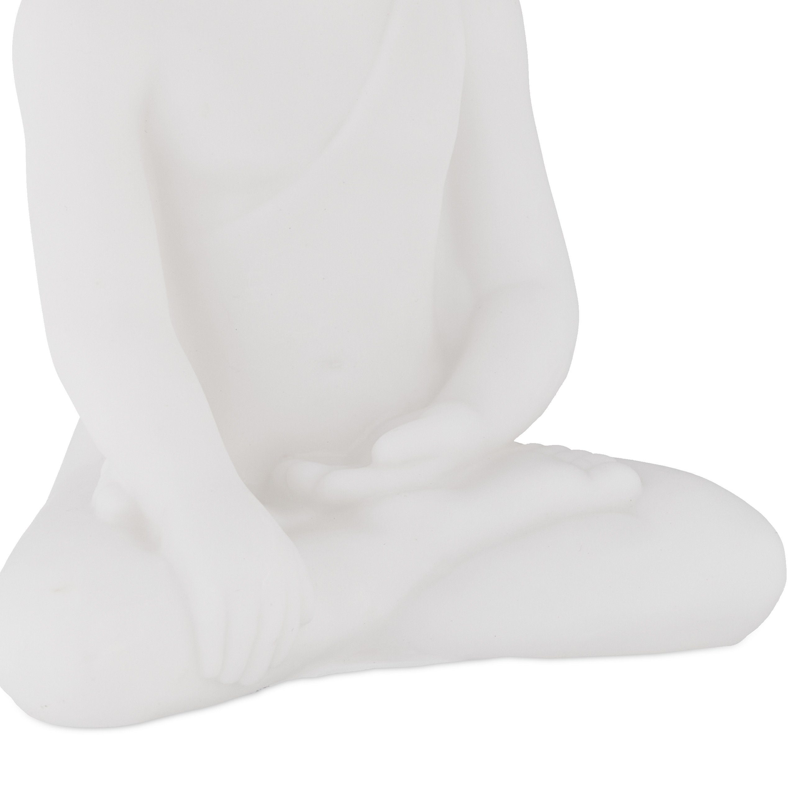 Buddha cm 17 Buddhafigur Weiße relaxdays Figur
