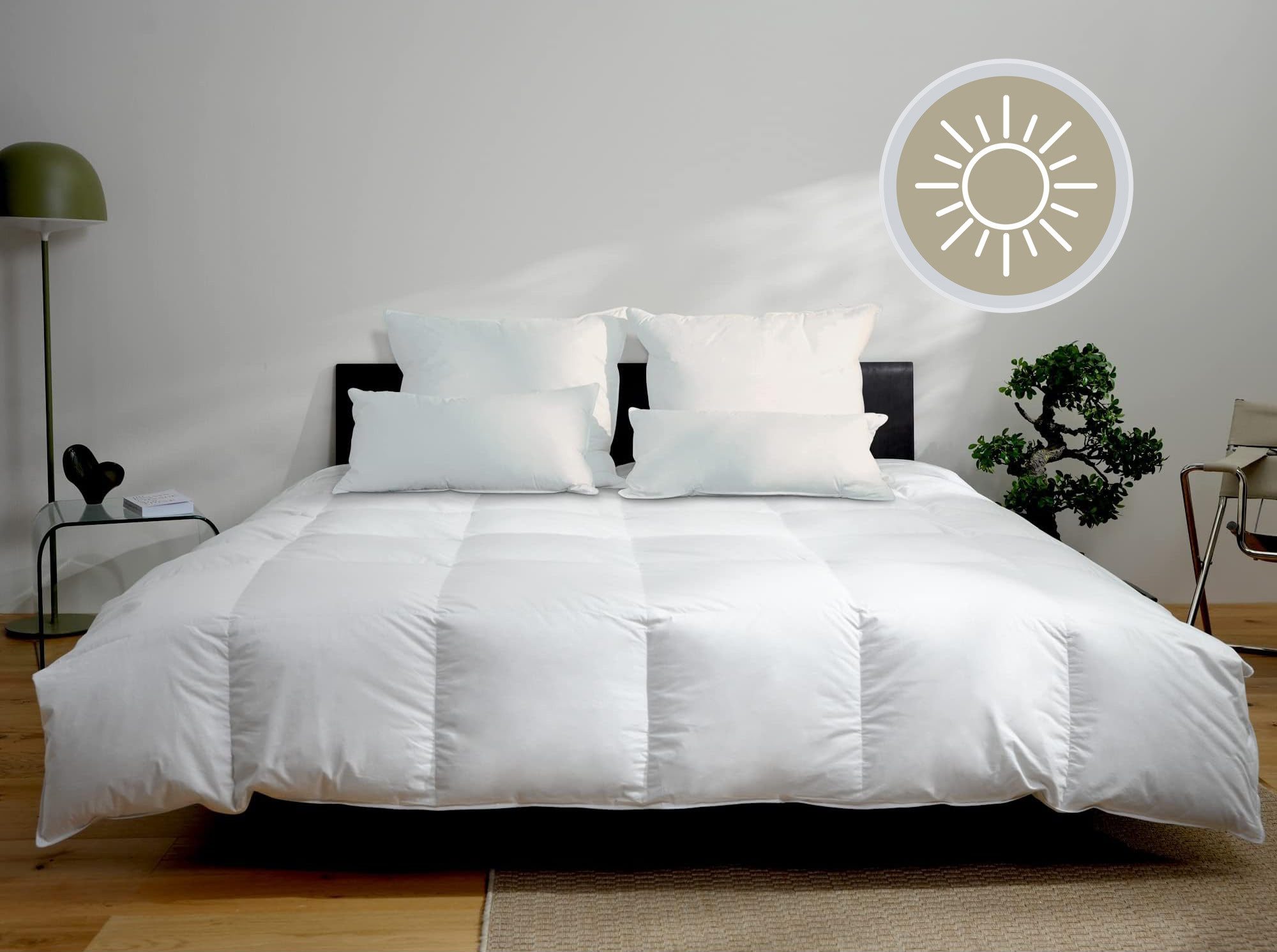 BEFA NATUR Gänsedaunenbettdecke weiche 90/10 Premium-Gänsedaunen-Sommerbettdecke, Füllung: 90% Gänsedaunen, 10% Federn, Made in Germany - hochwertige Daunendecke - Allergiker geeignet