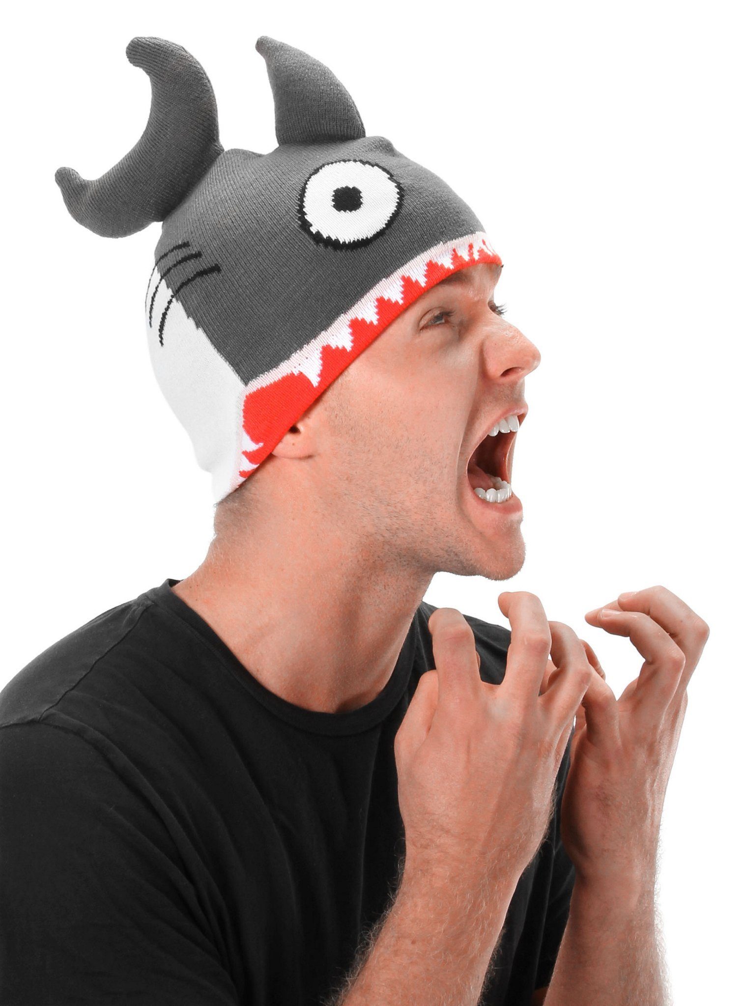 Elope Kostüm Hai Beanie - Fasching Karneval Kostüm Mütze Hallow, Witzige Kopfbedeckung für Jung und Alt