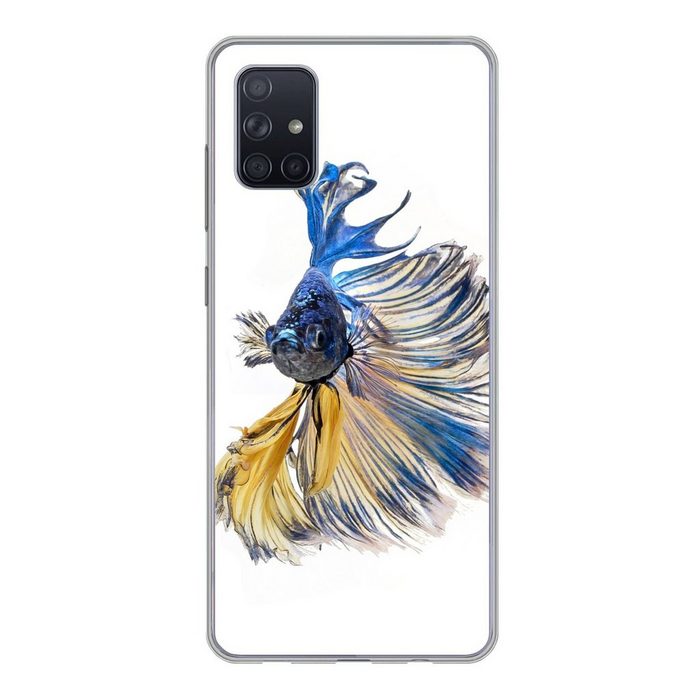 MuchoWow Handyhülle Fisch - Schwanz - Blau Phone Case Handyhülle Samsung Galaxy A71 Silikon Schutzhülle