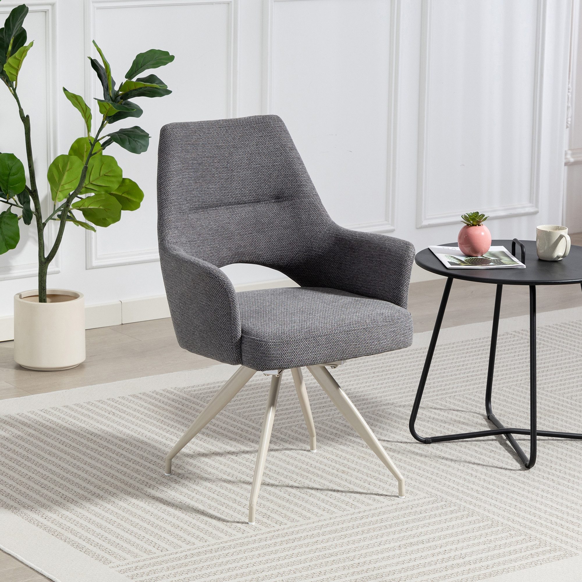 Duo Collection 4-Fußstuhl Esszimmerstuhl (Set, 2 St), 180° drehbar mit Rückholfunktion