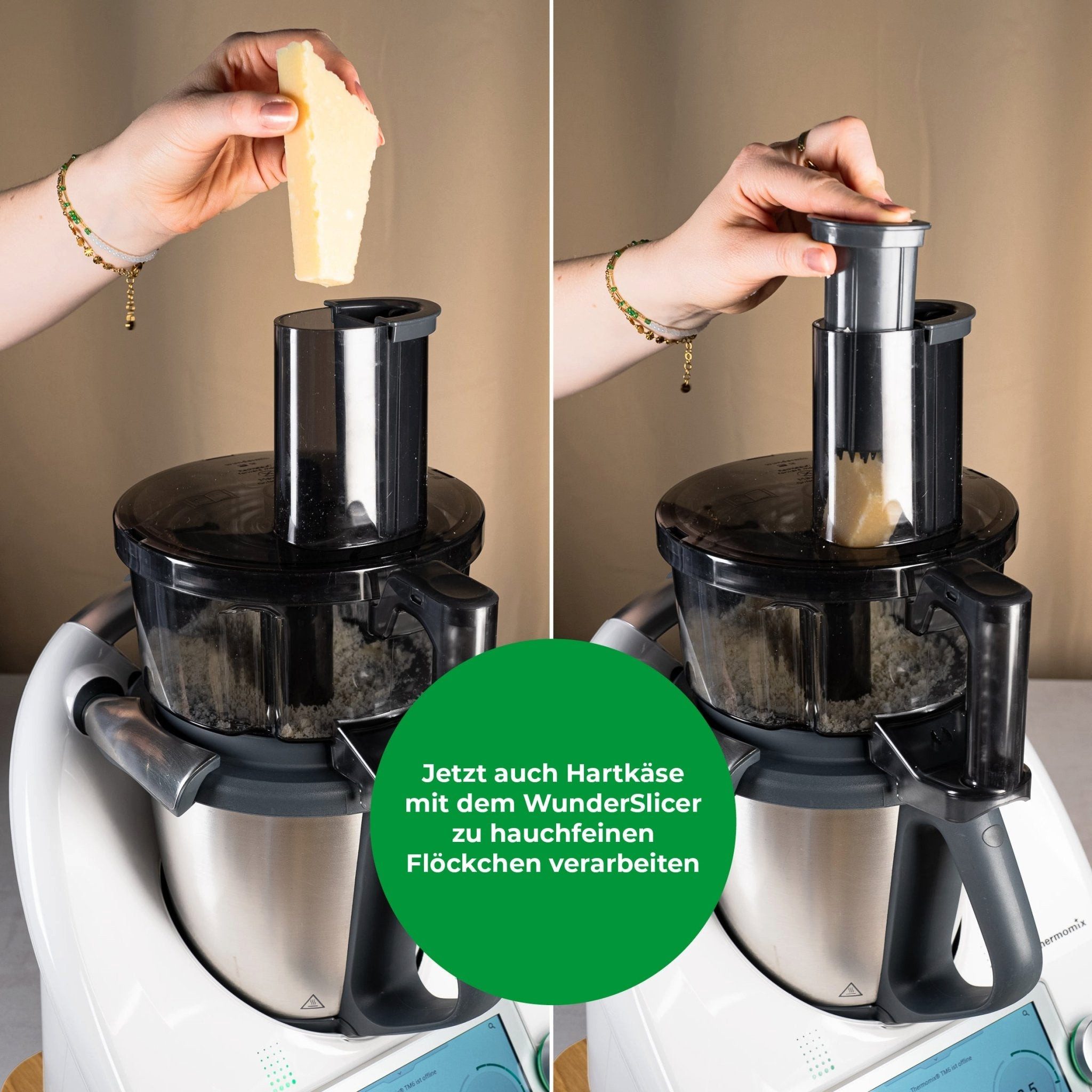 Wundermix Schneideaufsatz Parmesanscheibe für WunderSlicer, Zubehör für TM7, TM6, TM5, TM31, MC Connect, MC Trend, MC Smart