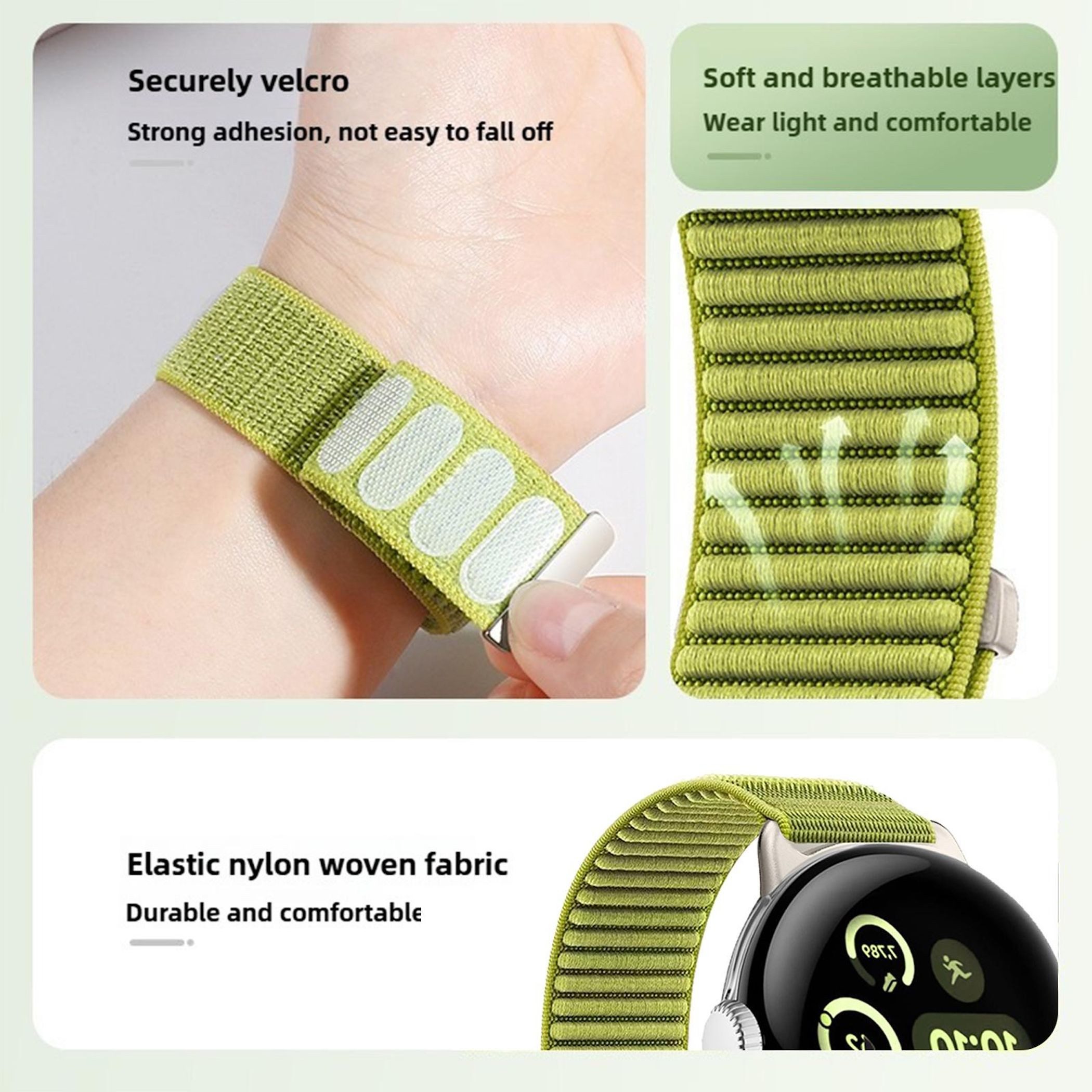Wigento Smartwatch-Armband Für Google Pixel Watch 4 / 3 / 2 / 1 41mm Nylon günstig online kaufen